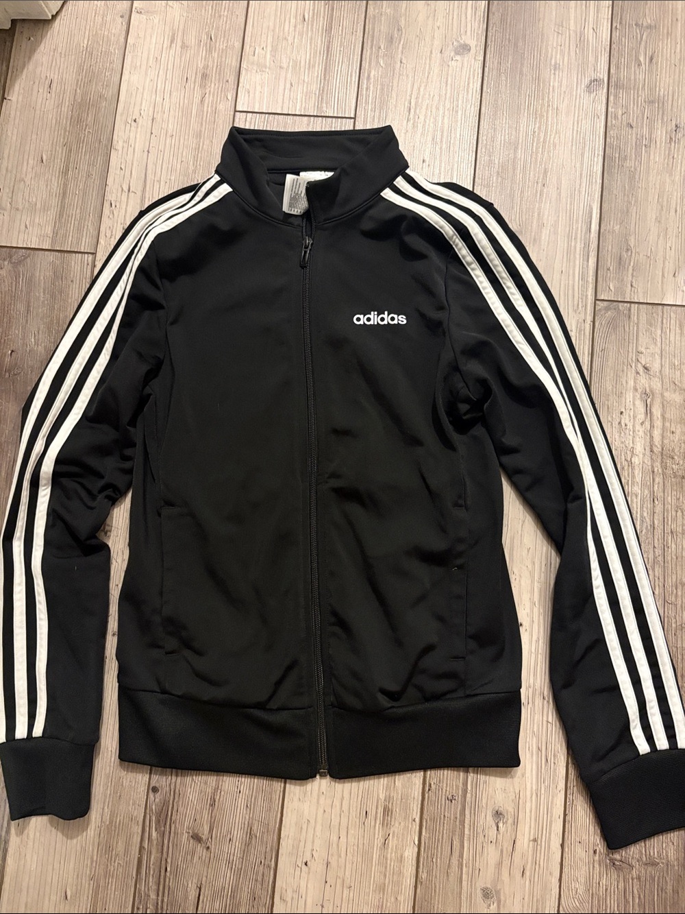 Nwot women’s adidas Black Bomber Jacket with White Stripes
